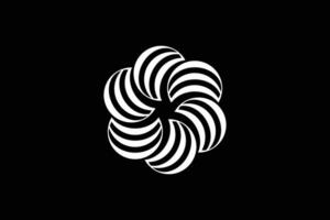 modelo de design de logotipo de flor abstrata vetor