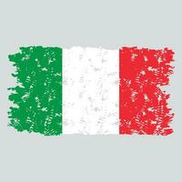 Itália grunge bandeira textura. Itália borracha carimbo bagunçado, velho e resistido bandeira nacional país, vetor ilustração