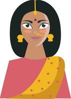 a tradicional e lindo indiano mulher vetor ou cor ilustração
