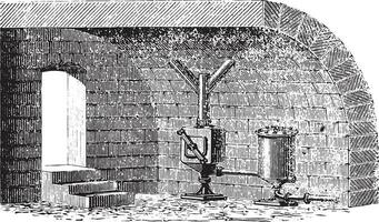 instalação dentro uma construção do a receptor e a vertedouro ber vetor