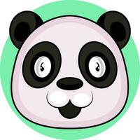 simples desenho animado panda vetor ilustração em branco backgorund