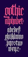 alfabeto gótico inglês. vetor