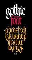 alfabeto gótico inglês. vetor