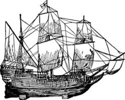 mayflower vintage ilustração vetor