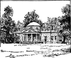 Monticello vintage ilustração vetor