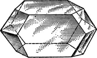 segundo certo quadrado prisma vintage ilustração. vetor