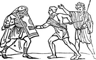 gladiadores vintage ilustração. vetor