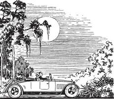 roadster, vintage ilustração. vetor