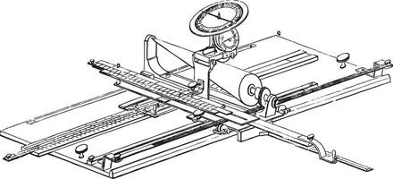 aritmo planímetro, vintage gravação. vetor