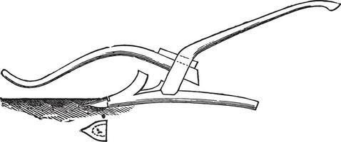 atual arado Marrocos, vintage gravação. vetor