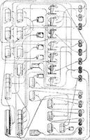 detalhado diagrama do a mercado racionalmente moer a cilindros, vintage gravação. vetor