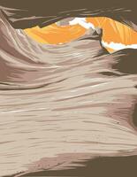 superior antílope desfiladeiro dentro lago Powell navajo tribal parque Arizona wpa poster arte vetor