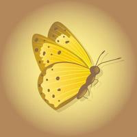 borboleta brilhante em um fundo colorido vetor