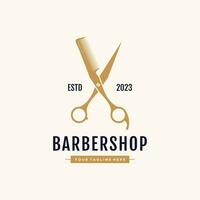 barbearia Projeto elemento vetor ícone com criativo único conceito