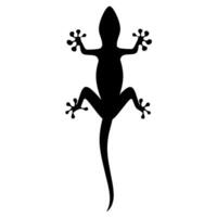silhueta de vetor de lagarto em fundo branco. ótimo para logotipos de lagartos.
