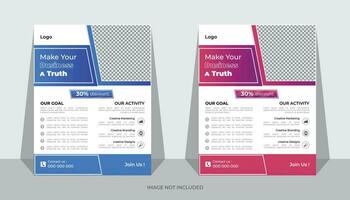 moderno profissional corporativo o negócio folheto Projeto modelo . vetor