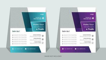 criativo profissional moderno o negócio folheto Projeto modelo . vetor