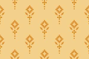 amarelo safras Cruz ponto tradicional étnico padronizar paisley flor ikat fundo abstrato asteca africano indonésio indiano desatado padronizar para tecido impressão pano vestir tapete cortinas e sarongue vetor
