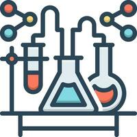 cor ícone para quimica vetor