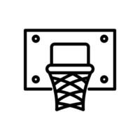 basquetebol aro ícone vetor dentro linha estilo