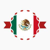 criativo México bandeira emblema crachá vetor