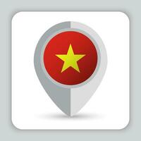 Vietnã bandeira PIN mapa ícone vetor