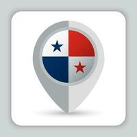 Panamá bandeira PIN mapa ícone vetor