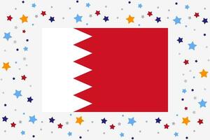 bahrain bandeira independência dia celebração com estrelas vetor