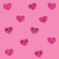 coração emojis com diferente expressões vetor