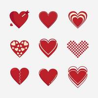 amor coração desenho animado ícone vetor ilustração