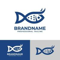 touro peixe logotipo, adequado para o negócio relacionado para touro e peixe vetor