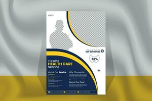 médico cuidados de saúde o negócio folheto Projeto modelo vetor