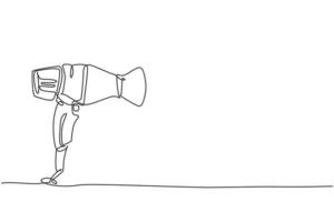 um desenho de linha contínua de eletrodomésticos elétricos com secador de cabelo. conceito de modelo de ferramentas domésticas de coisas de eletricidade mulher. ilustração do gráfico vetorial moderna de desenho de linha única vetor