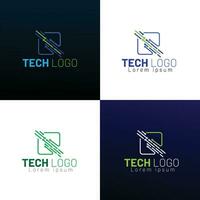 moderno tecnologia carta logotipo Projeto. inicial uma para símbolo tecnologia, Internet, sistema vetor