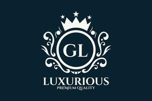inicial carta gl real luxo logotipo modelo dentro vetor arte para luxuoso branding vetor ilustração.