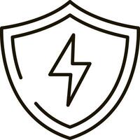 proteger energia linha ícone símbolo ilustração vetor
