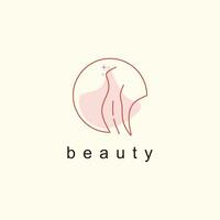 mulher saúde logotipo Projeto conceito para beleza vida vetor