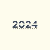 feliz Novo ano logotipo Projeto com Novo conceito para 2024 vetor
