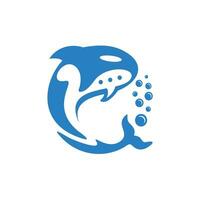 desenho do logotipo do golfinho vetor