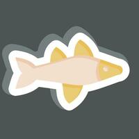 adesivo peixe. relacionado para mar símbolo. simples Projeto editável. simples ilustração vetor
