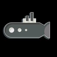 ícone submarino. relacionado para mar símbolo. lustroso estilo. simples Projeto editável. simples ilustração vetor