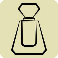 ícone perfume. relacionado para Cosmético símbolo. mão desenhado estilo. simples Projeto editável. simples ilustração vetor