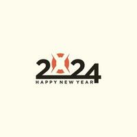 2024 feliz Novo ano logotipo texto Projeto 2024 número Projeto modelo vetor ilustração