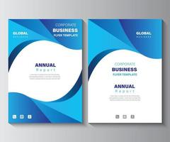 modelo de design de layout de relatório anual. ideia de conceito de design de fundo de panfleto de negócios corporativos. vetor