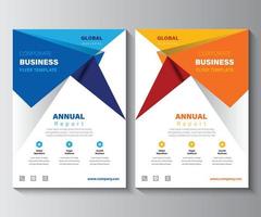 modelo de design de layout de relatório anual. ideia de conceito de design de fundo de panfleto de negócios corporativos. vetor