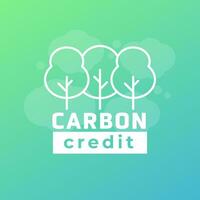 carbono crédito projeto, co2 gás, carbono Deslocamento vetor