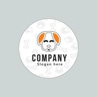 impressão vetor cachorro mascote ilustração logotipo Projeto.