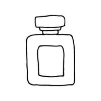 perfume. perfumaria aromático produtos. doodle. vetor ilustração. mão retirou. contorno.