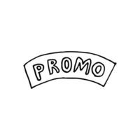 promoção do uma específico produtos. marketing. doodle. vetor ilustração. mão retirou. contorno.