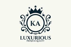 inicial carta ka real luxo logotipo modelo dentro vetor arte para luxuoso branding vetor ilustração.